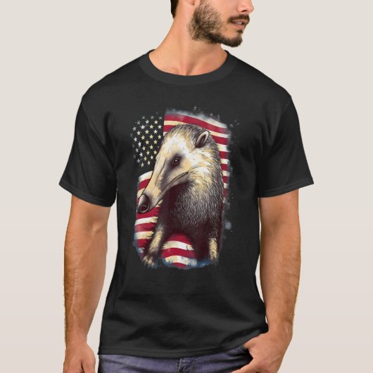 4th Of July US Flag Anteater T-shirt (Voorkant)