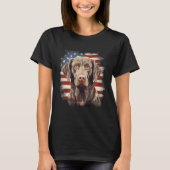 4th Of July US Flag Chesapeake Bay Retriever Dog 1 T-shirt (Voorkant)