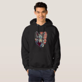 4th Of July US Flag Coyote Hoodie (Voorkant volledig)