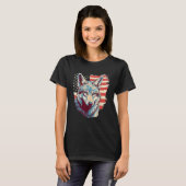 4th Of July US Flag Coyote T-shirt (Voorkant volledig)