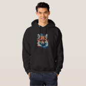4th Of July US Flag Fox Hoodie (Voorkant volledig)