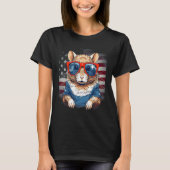 4th Of July US Flag Gerbil 2 T-shirt (Voorkant)