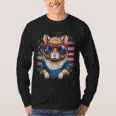 4th Of July US Flag Gerbil 2 T-shirt (Voorkant)