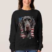 4th Of July US Flag German Shorthaired Pointer Dog Trui (Voorkant)