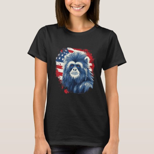 4th Of July US Flag Gibbon T-shirt (Voorkant)