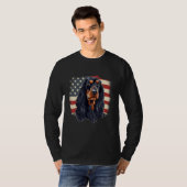 4th Of July US Flag Gordon Setter Dog T-shirt (Voorkant volledig)