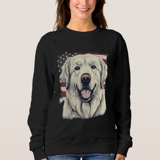 4th Of July US Flag Great Pyrenees Dog 1 Trui (Voorkant)