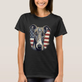 4th Of July US Flag Greyhound Dog 1 T-shirt (Voorkant)