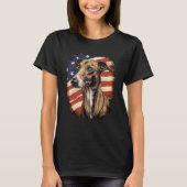 4th Of July US Flag Greyhound Dog 2 T-shirt (Voorkant)