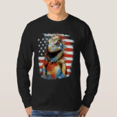 4th Of July US Flag Iguana T-shirt (Voorkant)