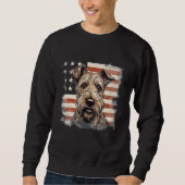 4th Of July US Flag Irish Terrier Dog Trui (Voorkant)
