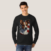 4th Of July US Flag Jack Russell Dog T-shirt (Voorkant volledig)