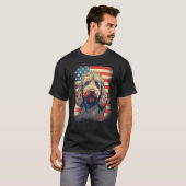 4th Of July US Flag Labradoodle Dog T-shirt (Voorkant volledig)