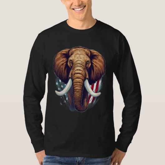 4th Of July US Flag Mammoth T-shirt (Voorkant)