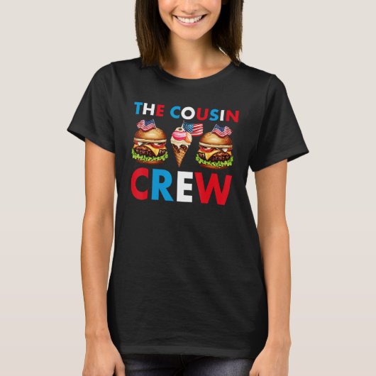 4th Of July Us Flag Popsicl The Cousin Crew 3 T-shirt (Voorkant)
