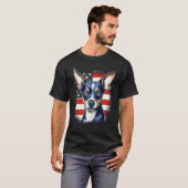 4th Of July US Flag Rat Terrier Dog 1 T-shirt (Voorkant volledig)