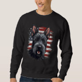 4th Of July US Flag Scottish Terrier Dog Trui (Voorkant)