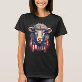 4th Of July US Flag Sheep 1 T-shirt (Voorkant)