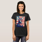 4th Of July US Flag Sphinx Cat T-shirt (Voorkant volledig)