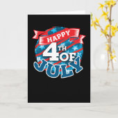 4th of July - USA flag Color Kaart (Gele Bloem)