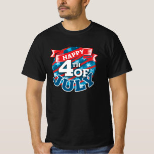 4th of July - USA flag Color T-shirt