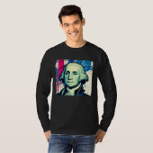 4th of July USA George Washington American Art On T-shirt (Voorkant volledig)