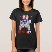 4th Of July Video Game American Flag Uncle Sam Gam T-shirt (Voorkant)