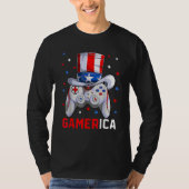 4th Of July Video Game American Flag Uncle Sam Gam T-shirt (Voorkant)