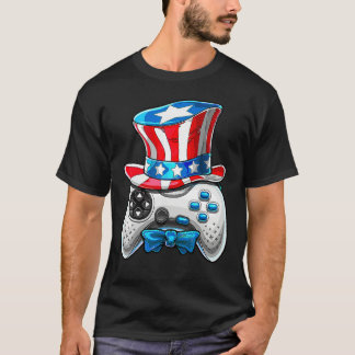 4th Of July Video Game American Flag Uncle Sam Gam T-shirt