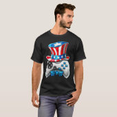 4th Of July Video Game American Flag Uncle Sam Gam T-shirt (Voorkant volledig)