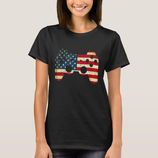 4th Of July Video Game Gamer Patriotic T-shirt (Voorkant)