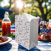 4th of July | Vlag, vuurwerk en sterren van de VS Medium Cadeauzakje