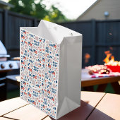 4th of July | Vlag, vuurwerk en sterren van de VS Medium Cadeauzakje