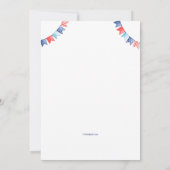 4th of July Watercolor  Kaart (Achterkant)