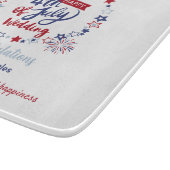 4th of July Wedding | Personalized Bride & Groom  Snijplank (Hoek)