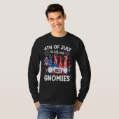 4th Of July With My Gnomies  Gnome Us Flag Patriot T-shirt (Voorkant volledig)