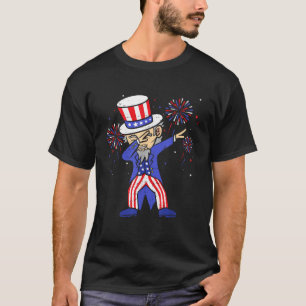 4th of Julys voor kinderen Grappig Dabbing Uncle S T-shirt