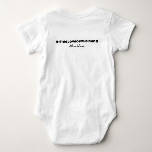 4theloveofmuziek "Shakespeare"-baby Romper (Achterkant)