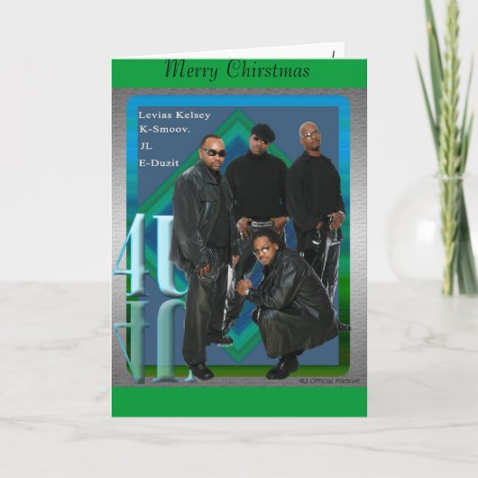 4U-kerstkaart Feestdagen Kaart (Voorkant)