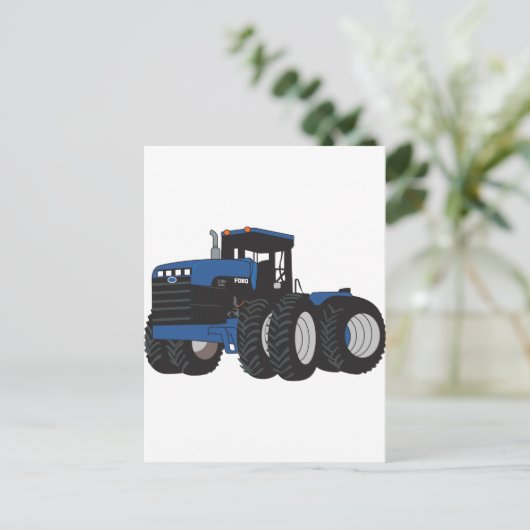 4W-tractor Briefkaart (Staand voorkant)