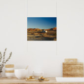 4x4 auto in woestijnlandschap in Namib bij Poster (Keuken)