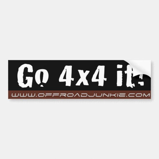 4x4! Bumpersticker (Voorkant)
