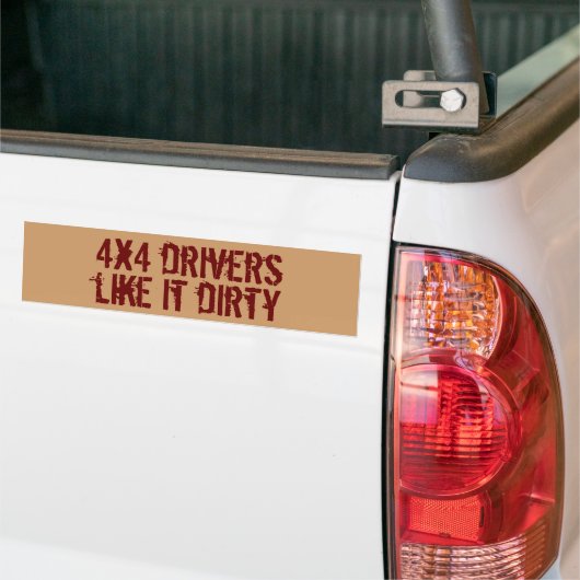 4x4-drivers bumpersticker (Op Truck)