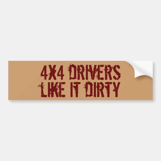4x4-drivers bumpersticker (Voorkant)