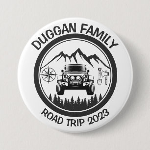 4x4 Familie Road Trip Gepersonaliseerde aangepaste Ronde Button 7,6 Cm