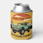 4x4 Family Adventure gepersonaliseerde aangepaste  Blikjeskoeler (Blikje Voorkant)