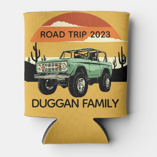 4x4 Family Adventure gepersonaliseerde aangepaste  Blikjeskoeler (Voorkant)