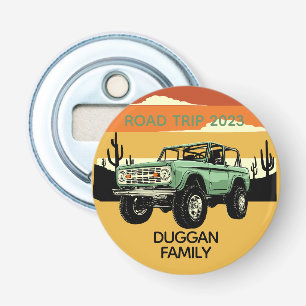4x4 Family Adventure gepersonaliseerde aangepaste  Button Flesopener