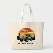 4x4 Family Adventure gepersonaliseerde aangepaste  Grote Tote Bag (Voorkant)