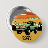 4x4 Family Adventure gepersonaliseerde aangepaste  Ronde Button 7,6 Cm (Voorkant /achterkant)